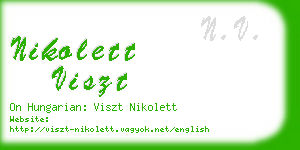 nikolett viszt business card